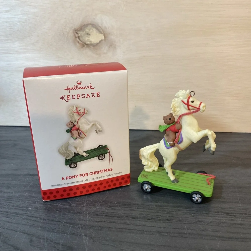 2013 HALLMARK Keepsake A Pony For Christmas Ornament Box Linda Sickman